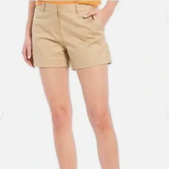 MICHAEL Michael Kors Pants - MICHAEL Michael Kors Classic Stretch‎ Twill Cotton Blend Shorts, Size 14